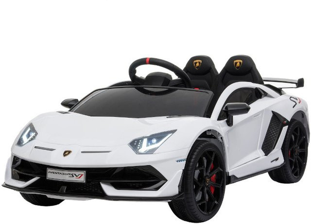 TPFLiving Lamborghini Aventador SVJ Elektro-Kinderauto, Doppelsitzer, weiß - Bild 1