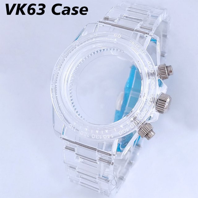 OUMASHI Uhrengehäuse Transparent, 39 mm, Herren, Weiß - Bild 1