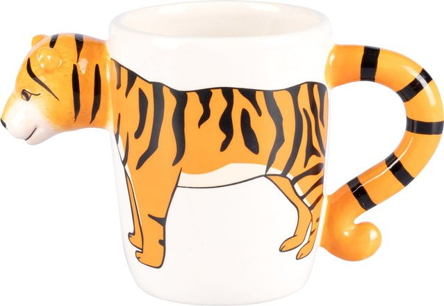 Genialo 3D-Tasse aus Keramik in Beige und Orange, 300 ml - Bild 1