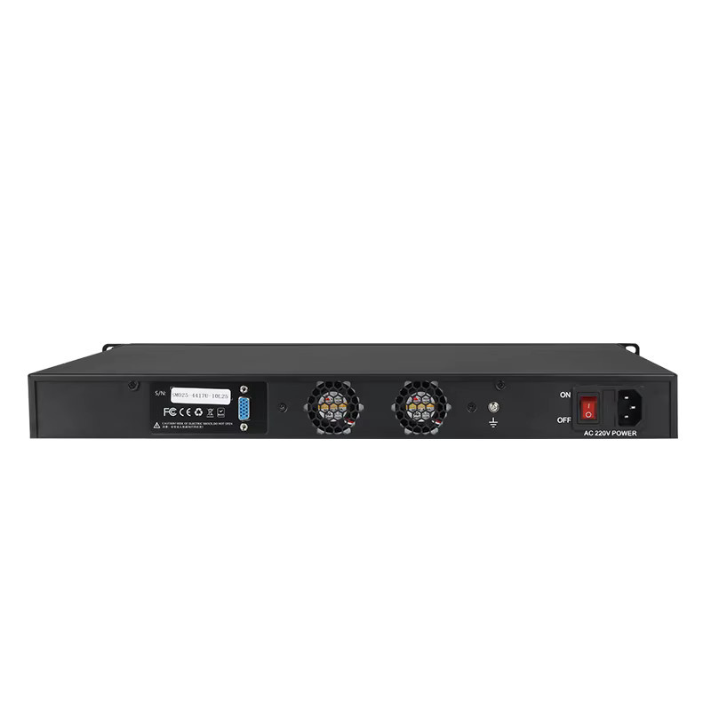 MikroTik 1U Rack Firewall-Gerät VPN-Gateway mit Intel Pentium 4417U und 10x 2,5G Ethernet in Schwarz - Bild 2