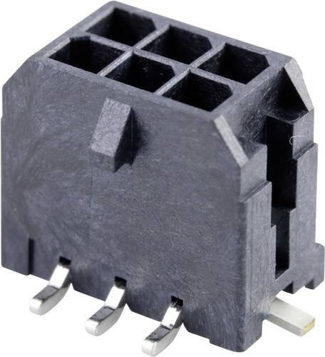 Molex Einbau-Stiftleiste Standard 6-polig Schwarz mit Goldkontakten Rastermaß 3mm - Bild 1