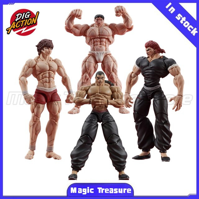 DIGACTION Baki Hanma, Animationsfiguren-Set, 4-teiliges Set, 1/24 - Bild 1