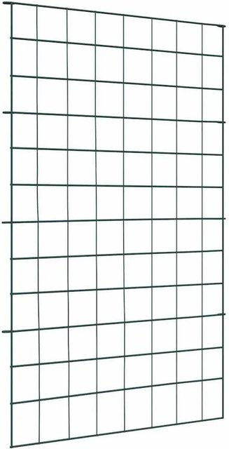 vidaXL Teichzaun Set aus Stahl in Grün, 8 Stück, B: 50 cm, H: 80 cm - Bild 1