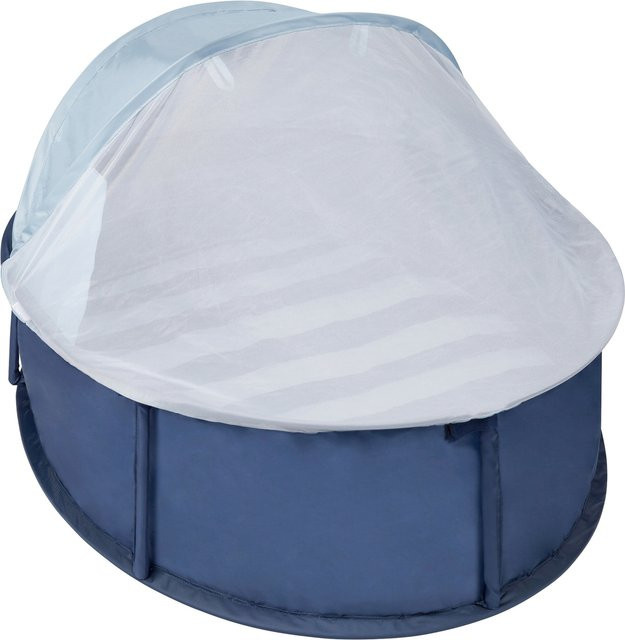 Babymoov Babyni 2in1 Strandmuschel und Reisebett mit UV-Schutz 50+ in Weiß-Blau - Bild 1