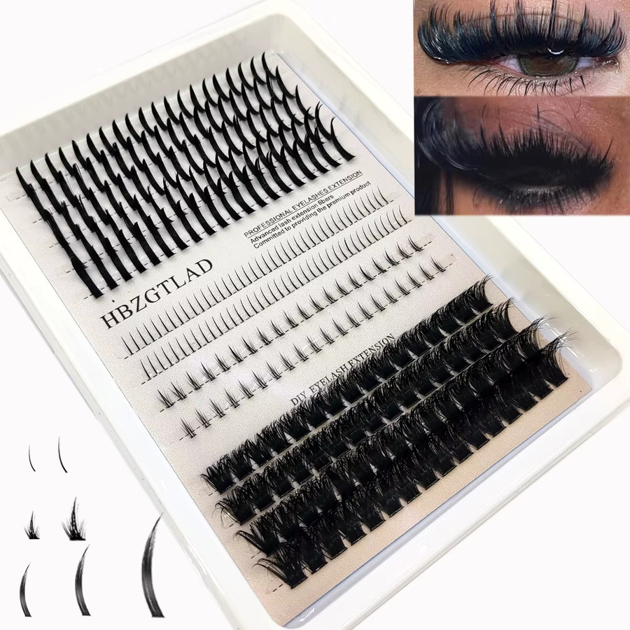 AMSDCN Wimperncluster DIY Anime Wimpern, 80D/100D, stacheliges Volumen - Bild 4