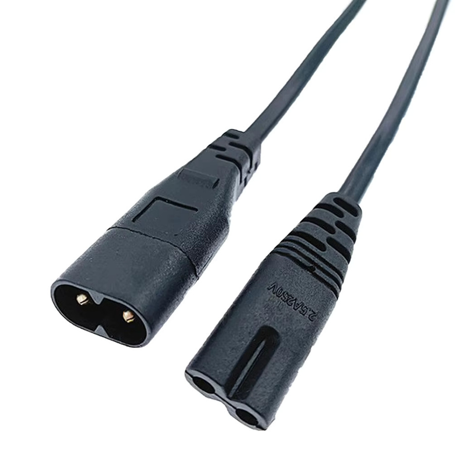 RF-Hardware C7 auf C8 Adapter-Konverterkabel in Schwarz, 30 cm Länge - Bild 2