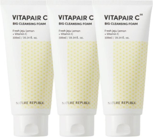 Nature Republic Vitapair C Big Foam Cleanser, 300 ml, Vitamin C, 3er Set - Bild 1