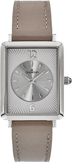 Dugena Armbanduhr Damen, Quarz, Edelstahl, Leder, Silber, Gold, 5 ATM - Bild 1