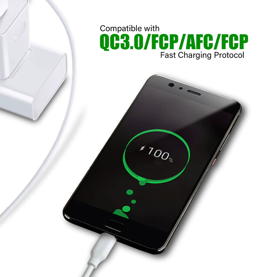 Tonsiny Micro-USB-Schnellladekabel für Android in Weiß, USB zu Micro-USB kompatibel mit Galaxy, Huawei, Moto und Tablet - Bild 2