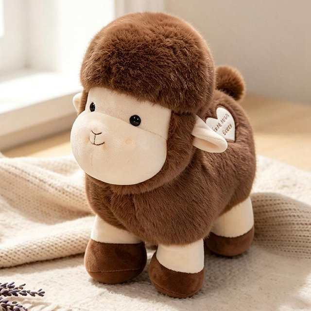 Yiran toy Schaf-Stofftier, Plüsch / Textil, Braun, 25cm - Bild 1