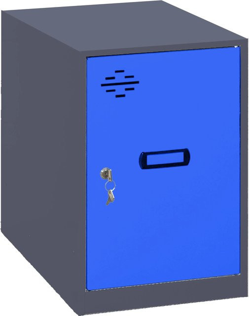 PROREGAL Schließfachwürfel AMEGO Spind Schließfach Garderobe in Blau-Anthrazit, H x B x T: 47,5 x 40 x 50 cm - Bild 1