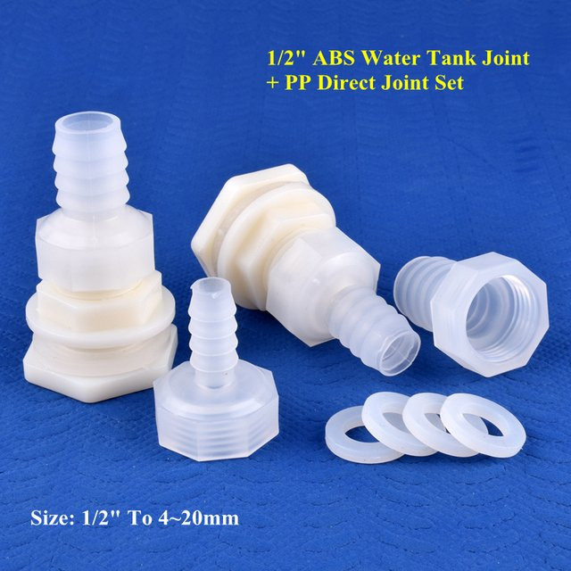 SgooHan Reducer Set 1/2 Zoll auf 4-20 mm Direktanschluss für Wassertanks und Aquarium-Umwälzpumpen, Farbe: Weiß - Bild 1
