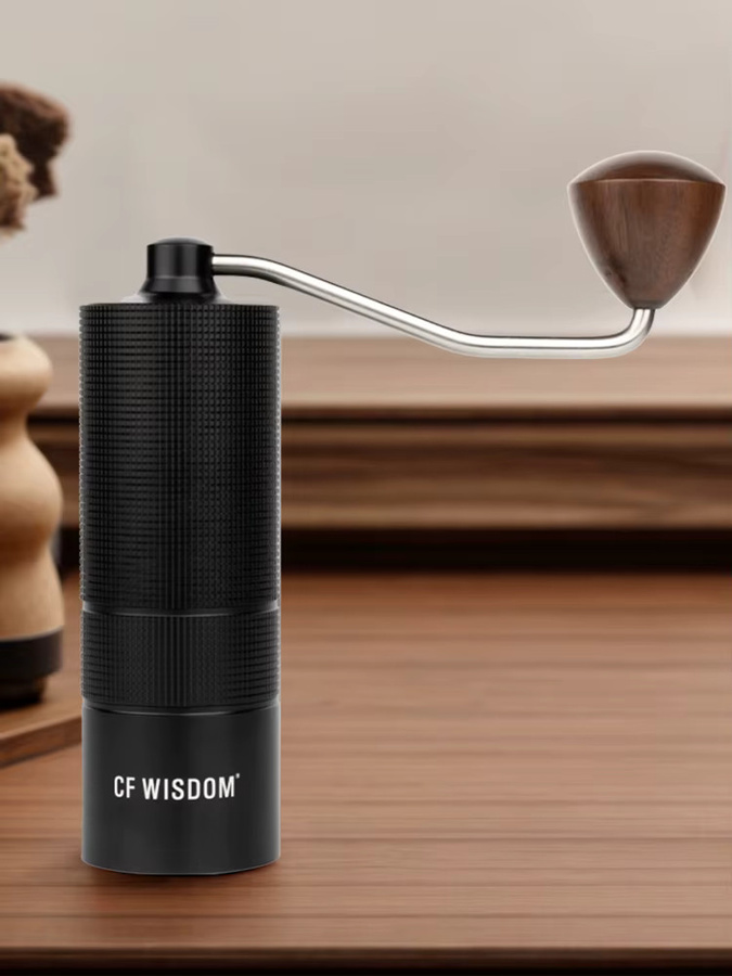 CF Wisdom Manuelle Kaffeemühle Premium Kaffeebohnenmühle in Schwarz - Bild 7
