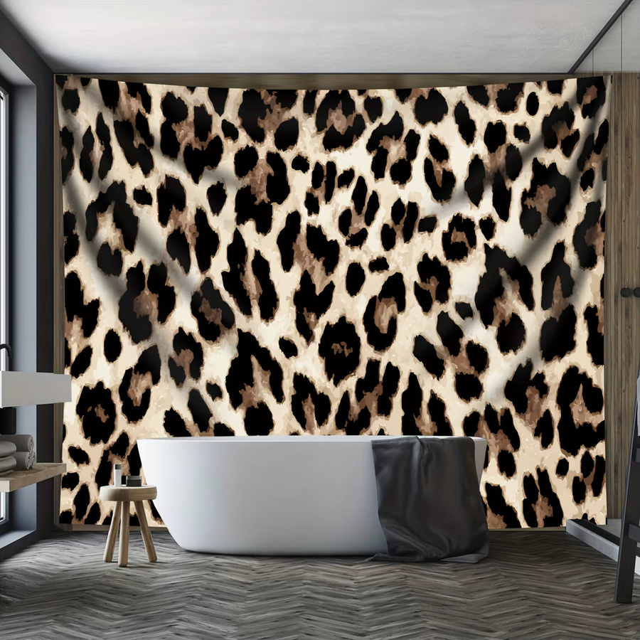 VIKAMA Wandbehang mit Leopardenmuster in Multicolour, moderner Wandteppich für Wohnzimmer, Schlafzimmer oder Büro, B/H: 75 x 58 cm - Bild 5
