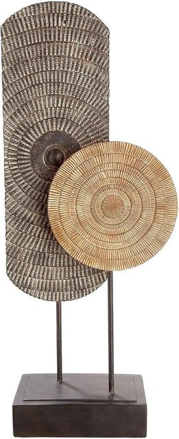 Gilde Skulptur Carve in Beige und Braun, moderne abstrakte Tischdekoration, Höhe: 47,5 cm, Breite: 19,5 cm - Bild 1