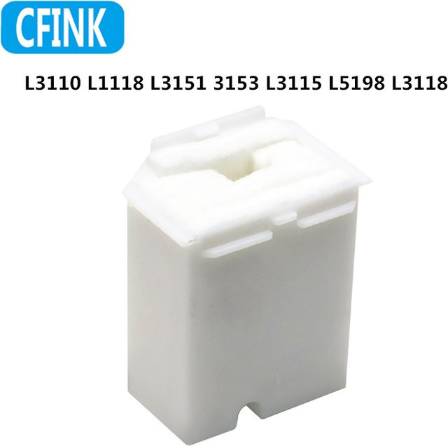 Epson Wartungsbox mit Absorptionsschwamm in Weiß für L1110 L3100 L3110 L3150 L3160 L3165 L3166 L5190 L3101 L3151 Resttintenbehälter - Bild 1