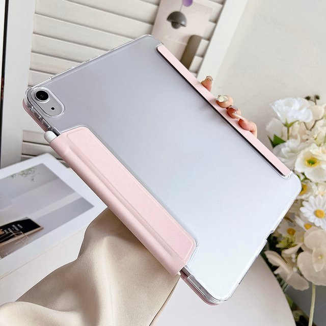 IQPEA Smart Case für iPad Air 11 und 13 Zoll (2024/2025) sowie iPad Pro 11 Zoll, Schutzhülle in Schwarz und Pink - Bild 1
