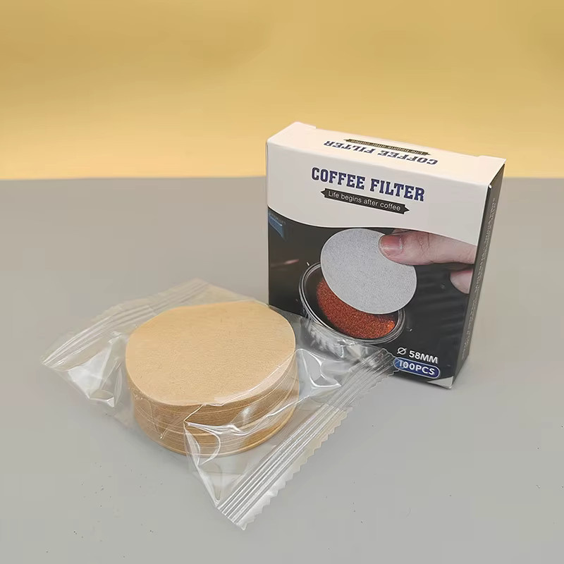 100 Blatt runde Kaffeefilter aus Papier für Siebträgerkörbe und Moka-Töpfe, Durchmesser: 51 mm, 53 mm und 58 mm - Bild 3