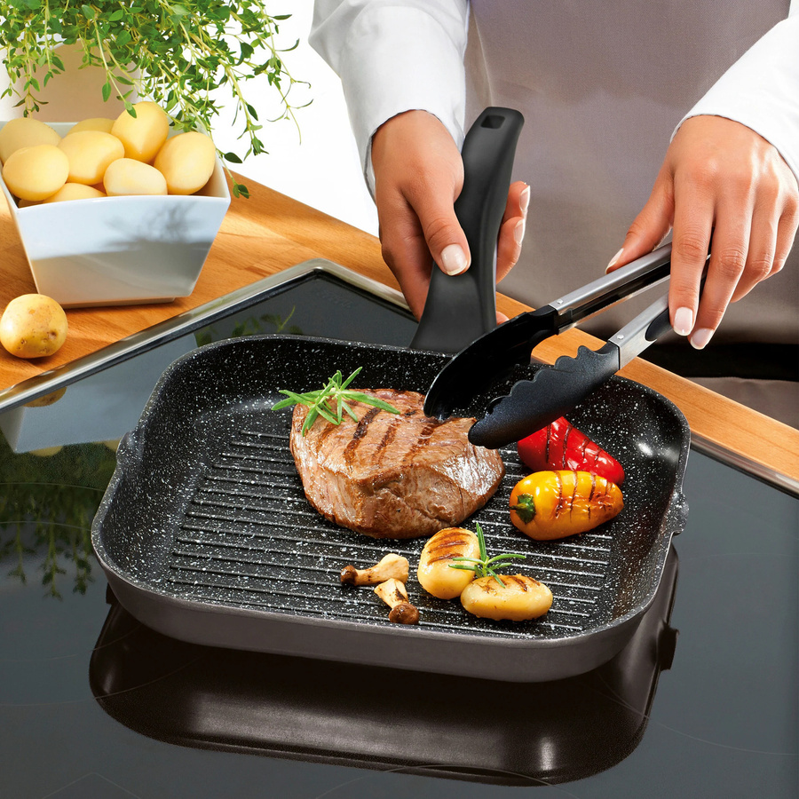 STONELINE Grillpfanne mit 2 Ausgüssen, Schwarz, Durchmesser: 28 cm - Bild 1
