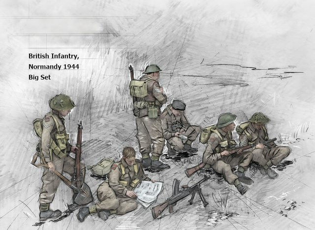 MEEKLION MODEL Britische Infanterie aus der Normandie von 1944, Resin-Modellbausatz, 6-teiliges Set - Bild 1
