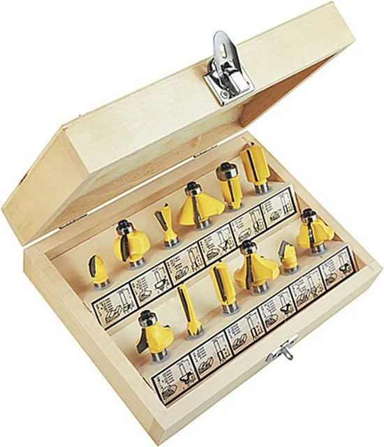 LUX-TOOLS Fräser-Set 12-teilig in Gelb - Bild 1