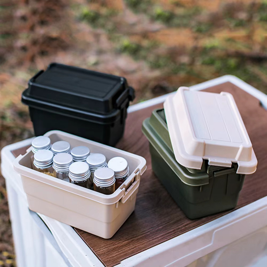 JOCESTYLE Tragbare Grill Gewürz Aufbewahrungstasche aus Glas für Camping und Picknick - Bild 2