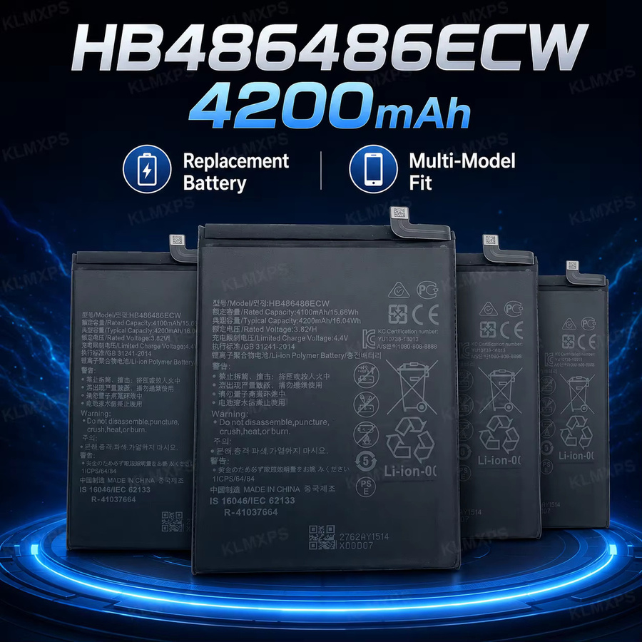 Koonenda HB486486ECW Hochleistungs-Lithium-Ersatzakku mit Schnellladefunktion in Schwarz passend für P30 Pro VOG-L29 und Mate20 Pro LYA-L29 mit 4200mAh - Bild 5