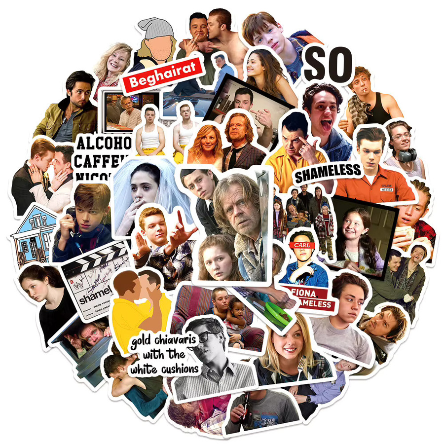 58 Stück Shameless TV Show Aufkleber GOGOTU Graffiti Sticker Wasserdicht für Skateboard und Gepäck in Multicolour - Bild 2