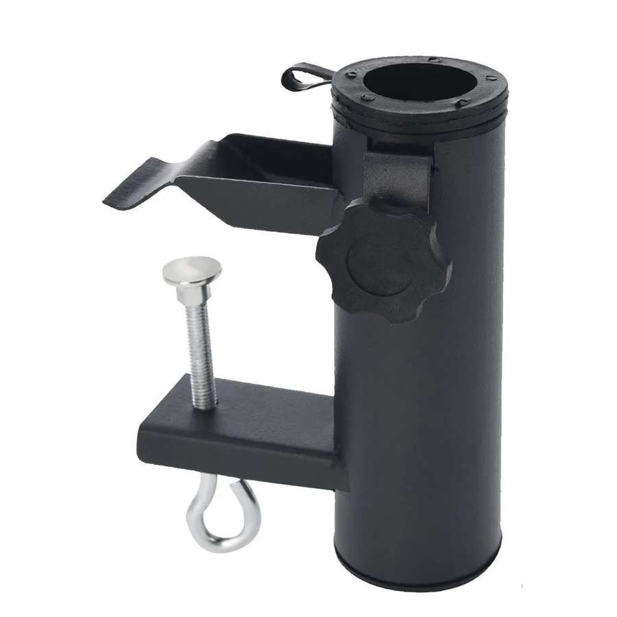 Lex Balkon Sonnenschirmhalter aus Metall mit Adapterring in Schwarz - Bild 2