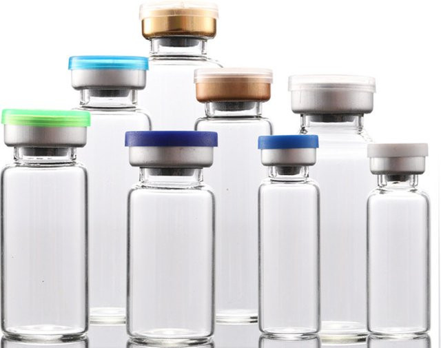 100 Stück Glasfläschchen Set mit Gummistopfen und Flip-Off-Kappen in Transparent, Volumen: 2 ml, 3 ml, 5 ml, 10 ml - Bild 1