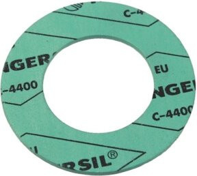 Klinger Dichtungsring DIN 2690 KLINGERSIL C-4400 DN40 PN10-40 aus Aramidfaser, Grün, B/T/H: 92 x 49 x 2 mm - Bild 1