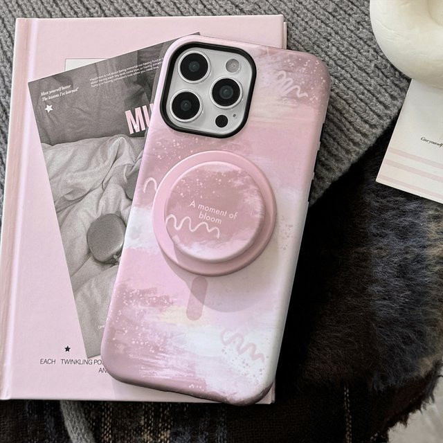 MUQGEW Magnetische Handyhülle mit rosa Farbverlauf für iPhone 11 bis iPhone 17 Pro Max Plus, stoßfeste Hartschale - Bild 1