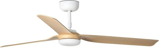 FARO Energiespar Deckenventilator mit Fernbedienung in Weiß - Ahorn - Bild 1