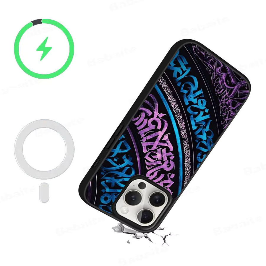 Pokras Totem Design Magnetische Kabellose Handyhülle für iPhone 11 bis 17 Pro Max Plus Multicolor - Bild 5