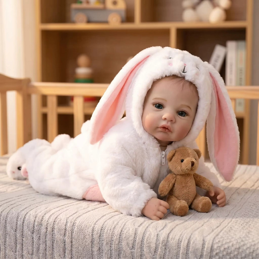 NPK Meadow Reborn Baby-Puppe, 18 Zoll, Stoffpuppe, Plüsch / Textil - Bild 3