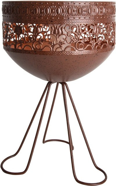 Näve LED-Deko-Solarleuchte mit Flammeneffekt und Standfuß in Orange, Höhe: 34,5 cm - Bild 1