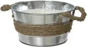 DECORIS Duftkerze Anti-Mücke Citronella in Silber, Tischdeko aus Metall - Bild 1