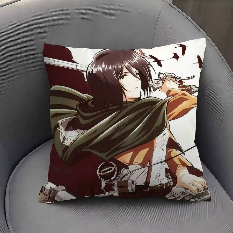 Kayou Anime Attack on Titan Kissenbezug, quadratisch, Multicolour, Breite: 25,4 cm, Höhe: 25,4 cm - Bild 4