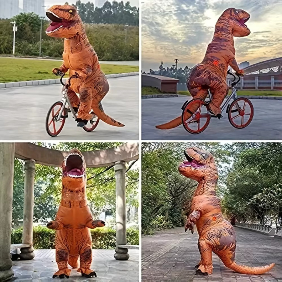 Hangchen Family Dinosaurier Aufblasbares Tyrannosaurus Rex Kostüm, Unisex - Bild 3