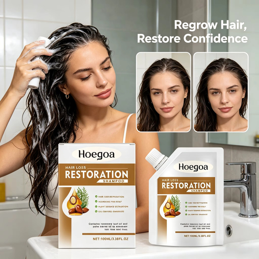 Hoegoa Haarwuchs-Shampoo Tiefenreinigung, Feines Haar - Bild 5