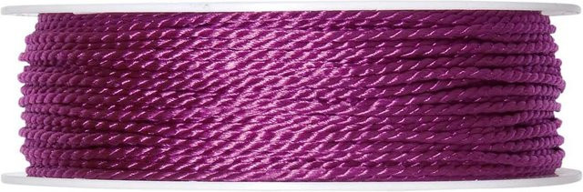 Halbach Kordel 2mm in Pink, 10m aus Acetat, Polyester und Baumwolle - Bild 1