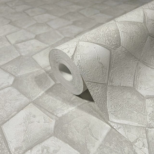 Marburg Vliestapete mit geometrischem Fünfkant-Muster in Beige, modern und grafisch, Breite: 0,7 m, Länge: 10,05 m - Bild 1