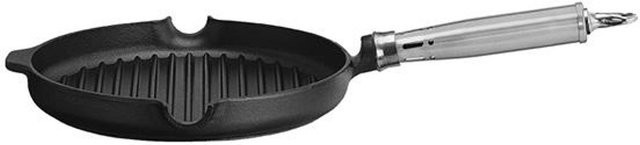 Hendi Gusseisen Grillpfanne, Schwarz, Durchmesser: 25 cm - Bild 1