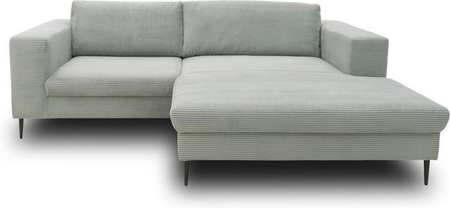 DOMO Ecksofa Modica mit Longchair in Hellgrau, L-Form mit Schlaffunktion und Armlehnen, B: 244 cm, T: 173 cm - Bild 1