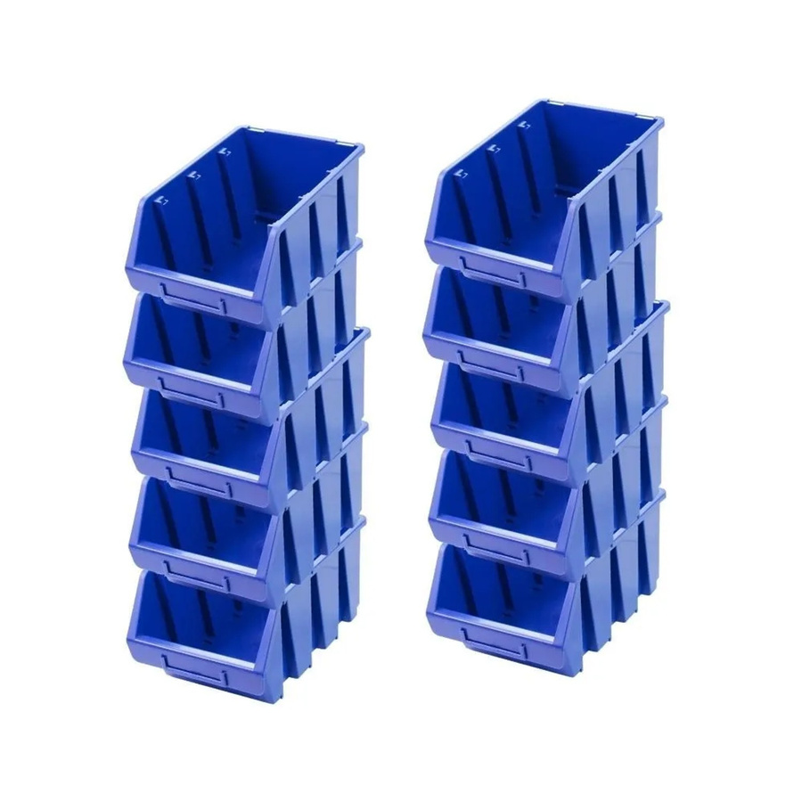 PROREGAL SuperSparSet 10x Sichtlagerboxen aus Polypropylen in Blau, H x B x T: 12,6 x 17 x 24 cm - Bild 2