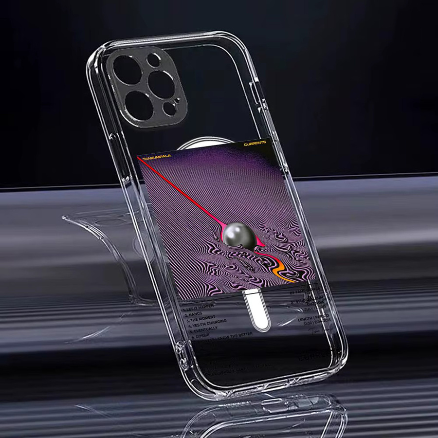 T-Tame Impala Handyhülle für Apple iPhone 17 16 15 14 13 12 Pro Max Plus Transparent Magnetisch und Kabelloses Laden Kompatibel - Bild 5