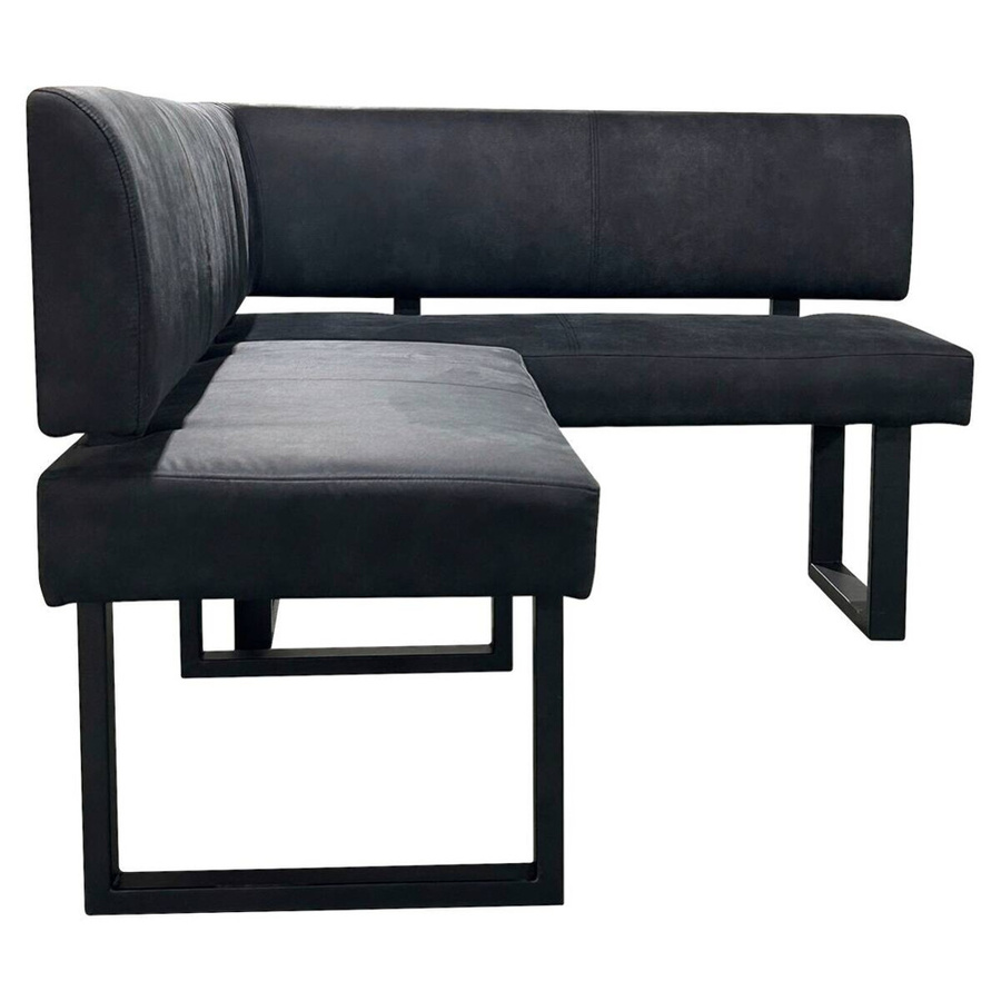 Eckbank VANCOUVER von byLIVING in Anthrazit mit Armlehnen, B/T/H: 182 x 125 x 86 cm - Bild 3