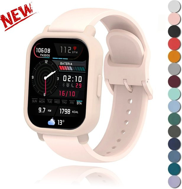 OAKCHARM Uhrenarmband und Case für Redmi Watch 5 Lite, Silikon, Weiß, Unisex - Bild 1