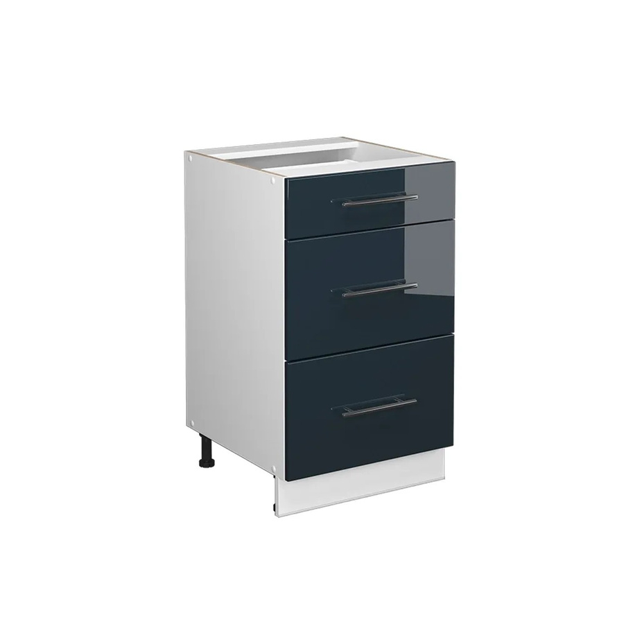 Vicco Küchenunterschrank Fame-Line Dunkelblau Hochglanz/Weiß Breite: 50 cm - Bild 2