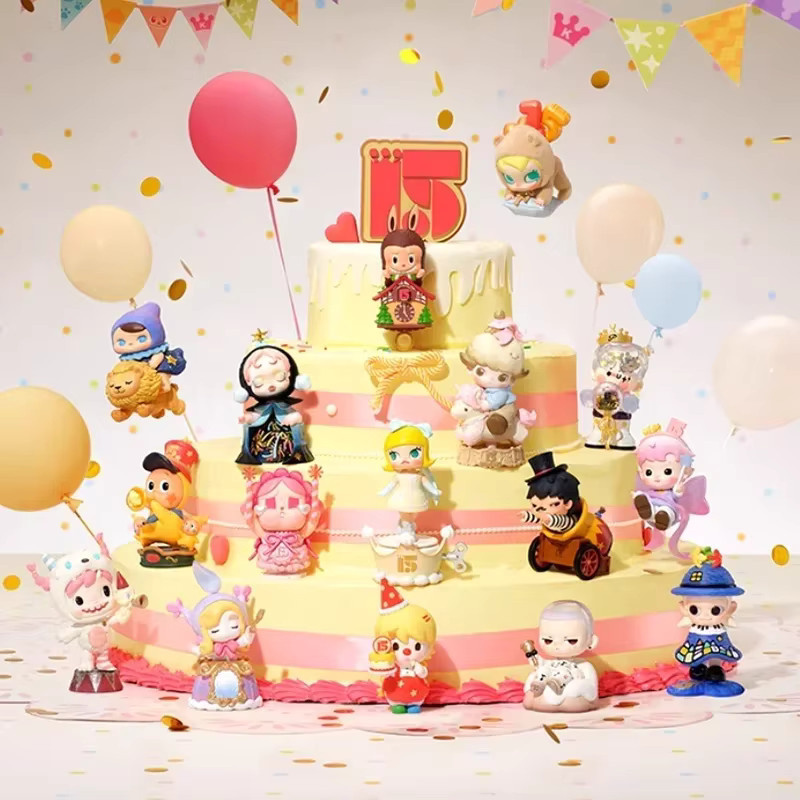 POP MART Celebrating The Moment 15th Anniversary Serie Blind Box Mystery Box Actionfigur Multicolor - Bild 1